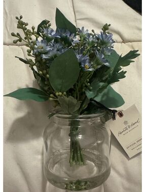 Hearth & Hand with Magnolia Artificial Daisy & Seeded Eucalyptus Arrangement